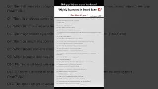 #MostExpectedQuestions #Class10CBSE #BoardExam2026 #ScienceBoards #ExamPreparation #CBSEStudents