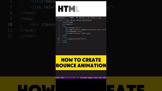How to create Bounce Animation JS  #coding #codelife #usinghtml #webdeveloperlife #programming