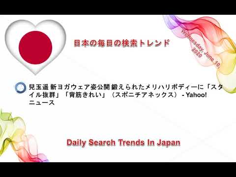 日本の毎日の検索トレンド 10-06-2020