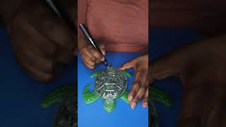 Crushed Glass Sea Turtle Demolding #resinart #resinartist #demolding #turtles #turtleart