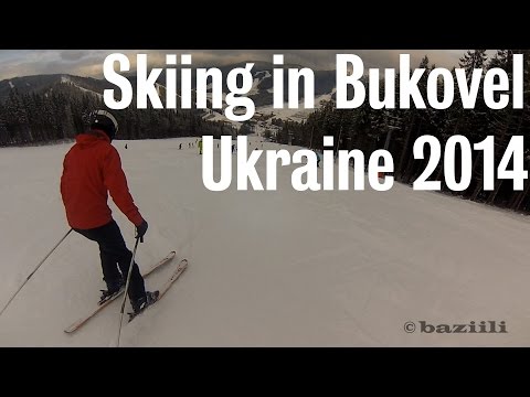 Skiing in Bukovel, Ukraine dec 2014 | Катание на лыжах в Буковель, Украина | GoPro Full HD 1080p