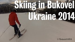 Skiing in Bukovel, Ukraine dec 2014 | Катание на лыжах в Буковель, Украина | GoPro Full HD 1080p