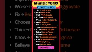 🚀Elite Vocabulary Upgrade: Basic → Advanced (IELTS Focused) #ieltswritingvocabulary #ieltsprepration