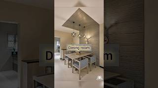 dining room interior design🍶💡 #interiordesign #diningareadecor #diningtable #diningroominterior