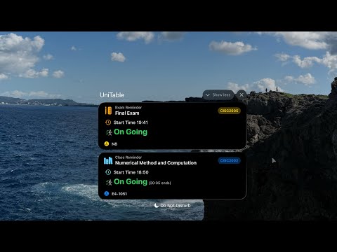 🎓 UniTable iOS Tutorial: View Course Info on Your Lock Screen & Dynamic Island!
