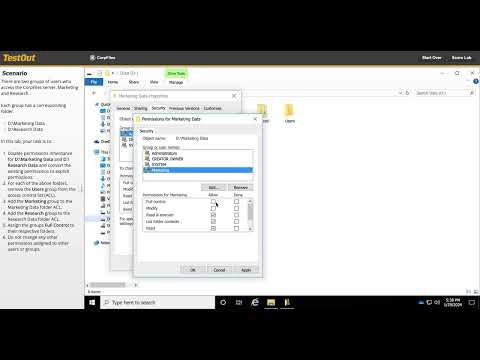 4.3.5 Configure NTFS Permissions : TestOut