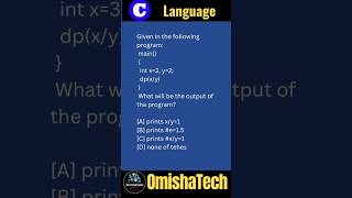 C programming MCQ Part 2 #cprogramming #cmcq #programming #coding #operatoroverloading