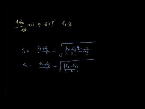 som-5|| principal stress,maximum shear stress, Proof , Derivation||(for Gate Mechanical Engineering)