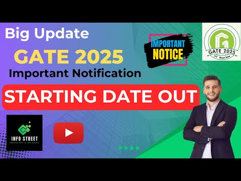 Important Update - GATE 2025 Application Form Date Released | IIT Roorkee 2025 | Info Street