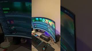 The most curved gaming monitor in the world! 45” #shorts