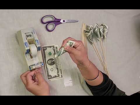 NO tape on bills for Money bouquet