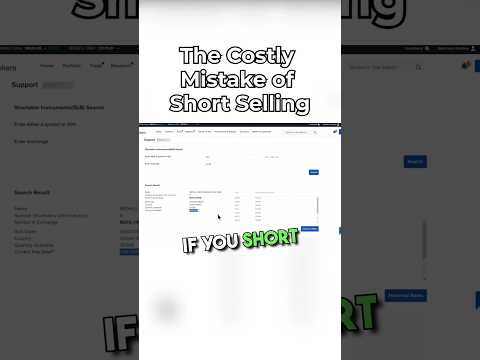 The Costly Mistake of Short Selling #trading #tradingmistakes