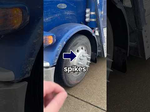 Why do Trucks Have Spikes on Their Wheels? 😳 #cars #truck