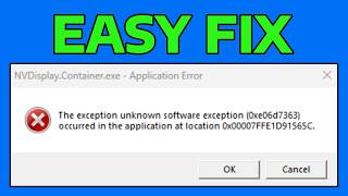 How To Fix Unknown Software Exception Error 0xE06D7363 in Windows