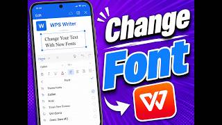 How To Change Font In WPS Office Writer Mobile | Change Font  Writer Mobile [2026 Guide]