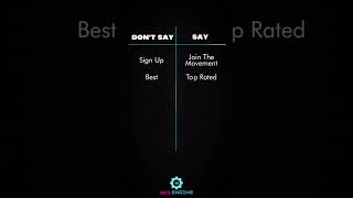 5 ways to never say in Marketing!    #webengine #fyp #viral #digitalmarketing #digitaltips