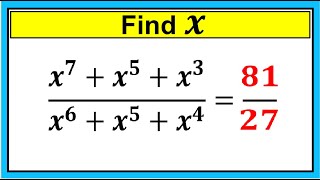 Nice Exponent Math Simplification | Find the Value of X