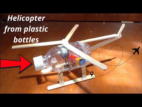 How to Make a Helicopter from Recycled Plastic Bottles | DIY Helicopter Craft