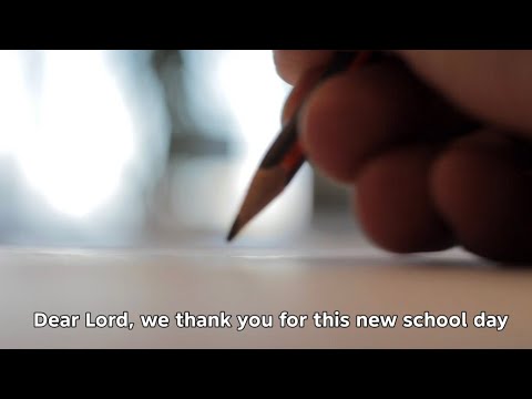 Student Prayer Before Class with voice over - #1 (A Prayer for the School Day)