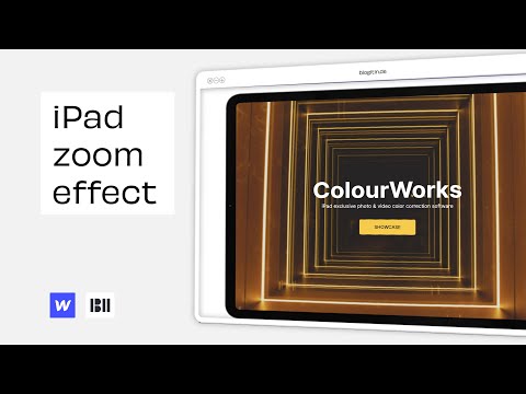 Ipad Zoom Out Effect for of Webflow
