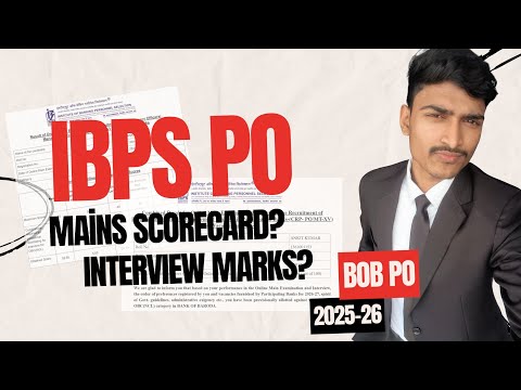 MY IBPS PO MAINS & FINAL SCORECARD 2025