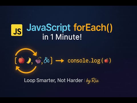 JavaScript forEach Explained!