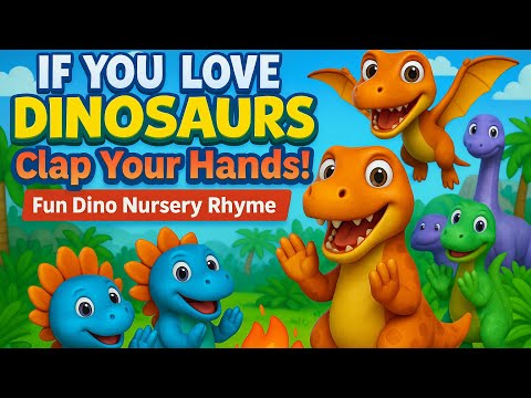 If You Love Dinosaurs Clap Your Hands | Fun Dinosaur Song for Kids | MilkyMooTV