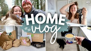 HOME VLOG! 🏡 🧺 unpacking after Disney, cooking, signing to management & a cosy weekend at home AD