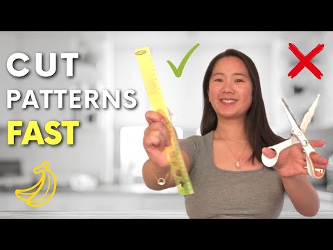 FAST HACK | How to cut PDF pattern pieces, easily & accurately | No scissors or pins | Sewing Hack