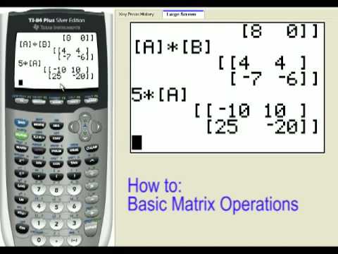 Matrix Operations on the TI-83+ TI-84+