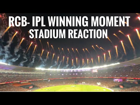 Rcb- ipl winning moment and crowd reaction from stadium #ipl #rcb #rcbians #kingkohli #iplfinal 