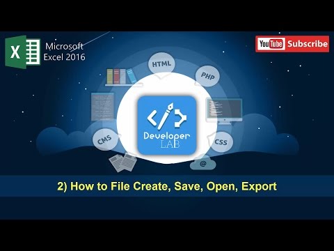 MS Excel 2016 Bangla Tutorial 2: How to file Create, Save, Open, Export