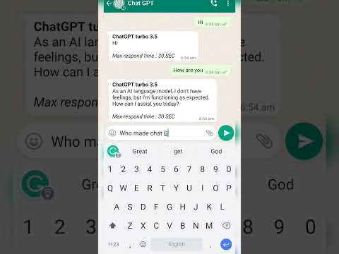Chat GPT ON WhatsApp: +393663002659