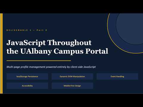 UAlbany Campus Portal JS - Deliverable1 Part2