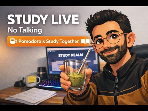 Study Live No Talking ☕💻 | 60/15 Pomodoro for Coding & Deep Focus (Study Together)