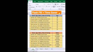 Excel Viral Shortcut | Flash Fill Explained #tipsandtricks #computereducation