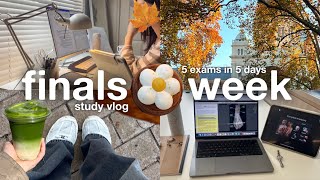 intense study vlog 🫩 5 exams in 6 days, crashing out, matcha addiction, food = sole motivator