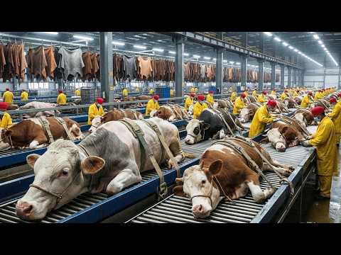 Inside the Cow Leather Factory – How Million-Dollar Products Are Made from Cow Skin (Full Process)