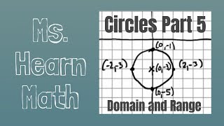 Circle Part 5: Given Graph of a Circle Identify Domain and Range