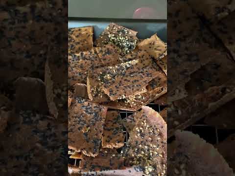 You won't believe this crunch! | Homemade sourdough crackers | ASMR #shorts