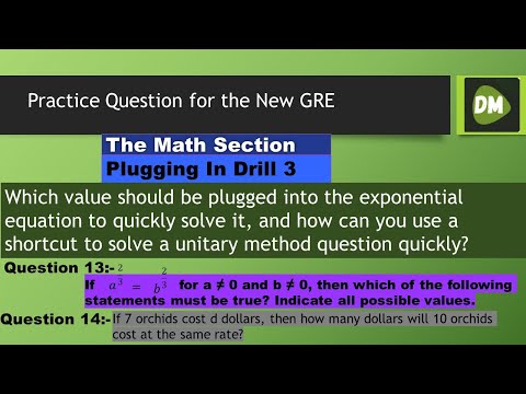 GRE Math Practice: Exponential Equations and Unitary Method Shortcut