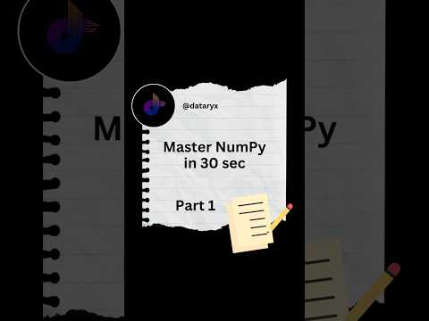 Master NumPy in 30 sec. #numpy #dataanalyst #datascience #pythonprogramming
