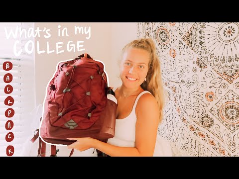 WHAT'S IN MY COLLEGE BACKPACK // college junior in hybrid school