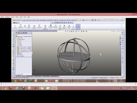 Gyroscope-modelling,functioning and working in Solidworks