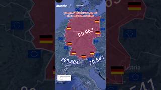 germany vs europe(continent) | war scenario | #animation #mapping #europe #mapanimation #map #shorts