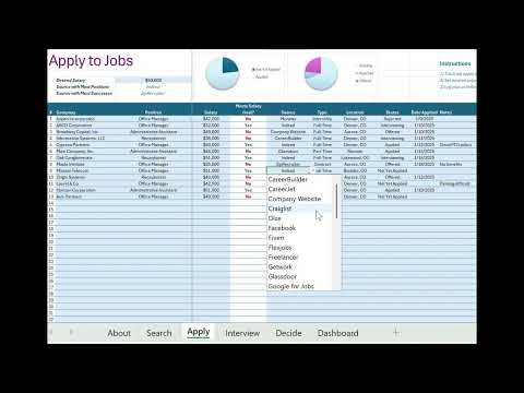 Job Search Tool - Excel