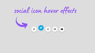 Social icon hover effects in css