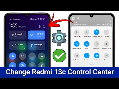 How To Change Control Center Settings (2025) || HyperOS Xiaomi Redmi 13C