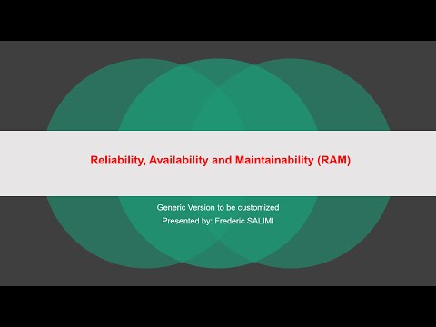 Reliability, Availability and Maintainability (RAM & FMEA)