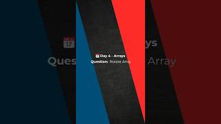 Day 4/100 – Rotate Array 🔁 | Reverse Algorithm Explained | 100 Days of DSA